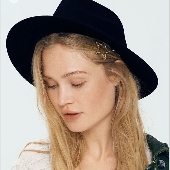 Free People Wythe Leather Band Felt Hat in Black - Picture 7 of 8